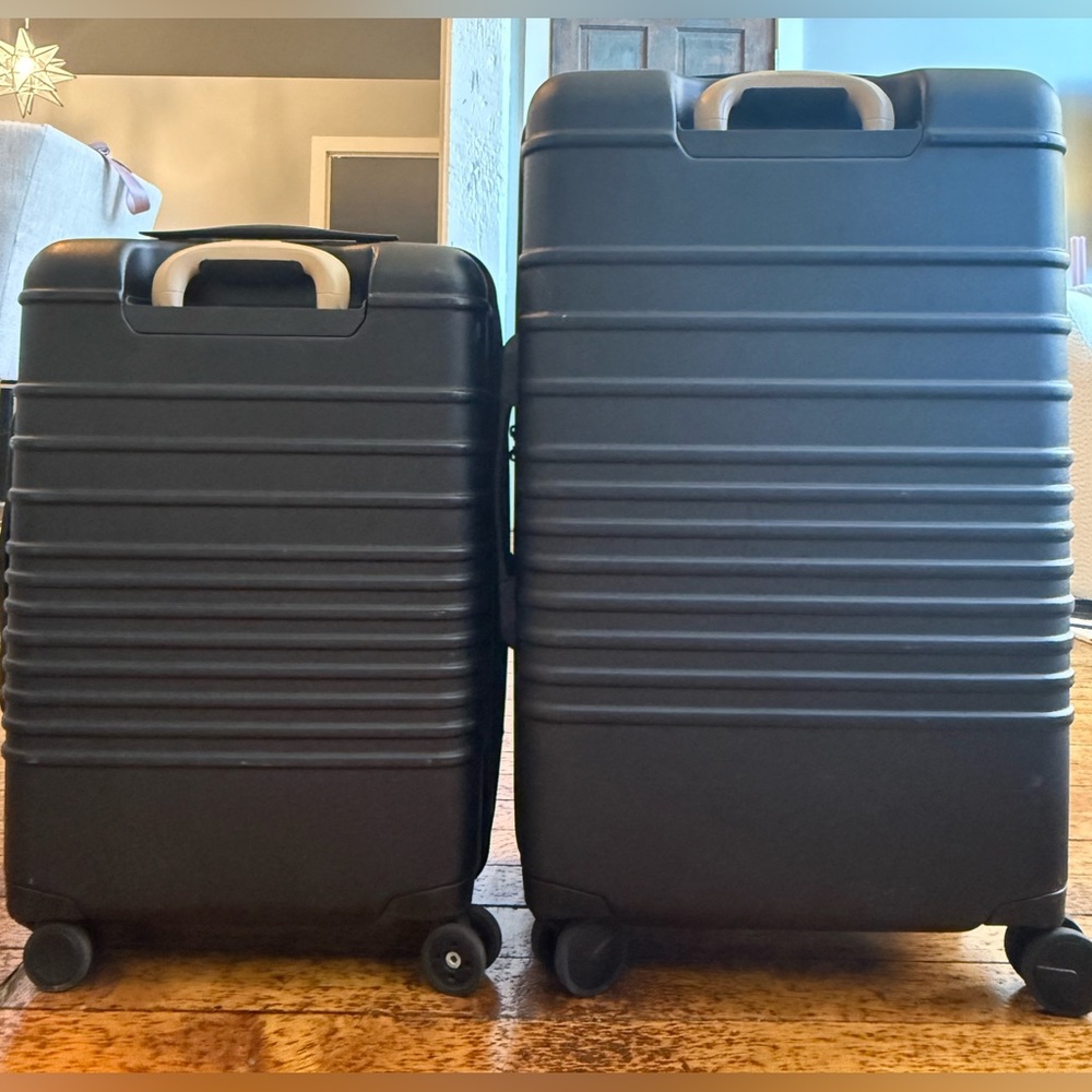 BEIS Black Rolling Suitcase Set
One Medium Check In Roller
One Carry On Roller - Picture 3 of 10